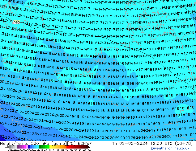 Z500/Rain (+SLP)/Z850 ECMWF чт 02.05.2024 12 UTC