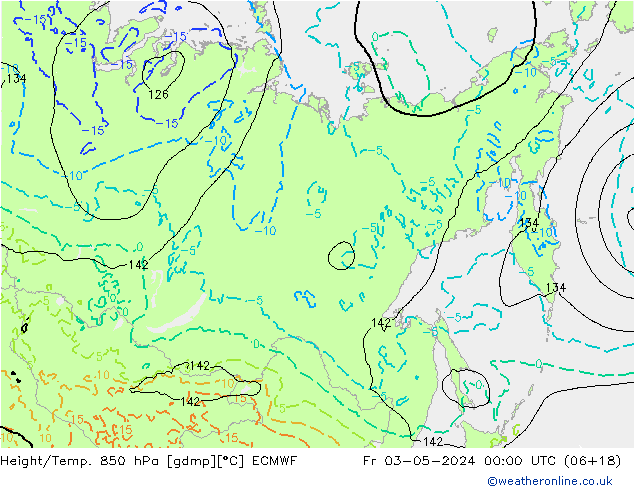 Z500/Rain (+SLP)/Z850 ECMWF  03.05.2024 00 UTC