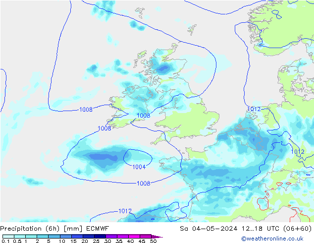 Z500/Rain (+SLP)/Z850 ECMWF сб 04.05.2024 18 UTC