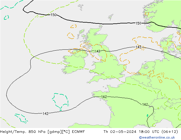 Z500/Regen(+SLP)/Z850 ECMWF do 02.05.2024 18 UTC