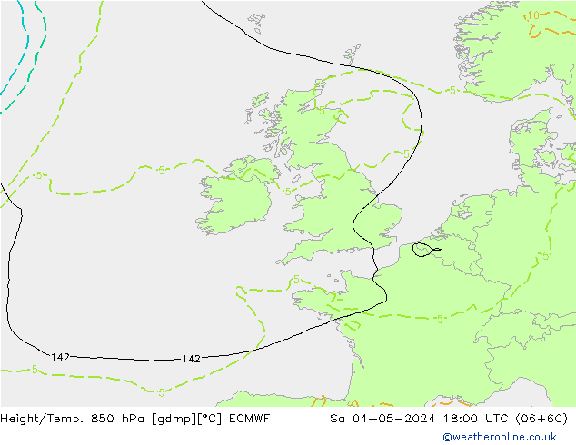 Z500/Rain (+SLP)/Z850 ECMWF сб 04.05.2024 18 UTC