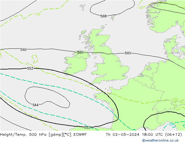 Z500/Rain (+SLP)/Z850 ECMWF Qui 02.05.2024 18 UTC