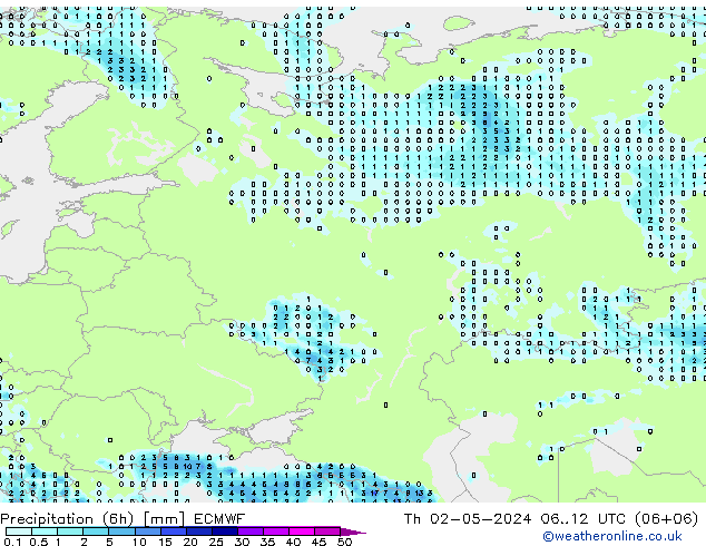 Z500/Rain (+SLP)/Z850 ECMWF gio 02.05.2024 12 UTC