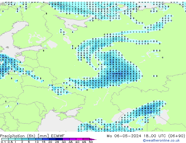 Z500/Regen(+SLP)/Z850 ECMWF ma 06.05.2024 00 UTC