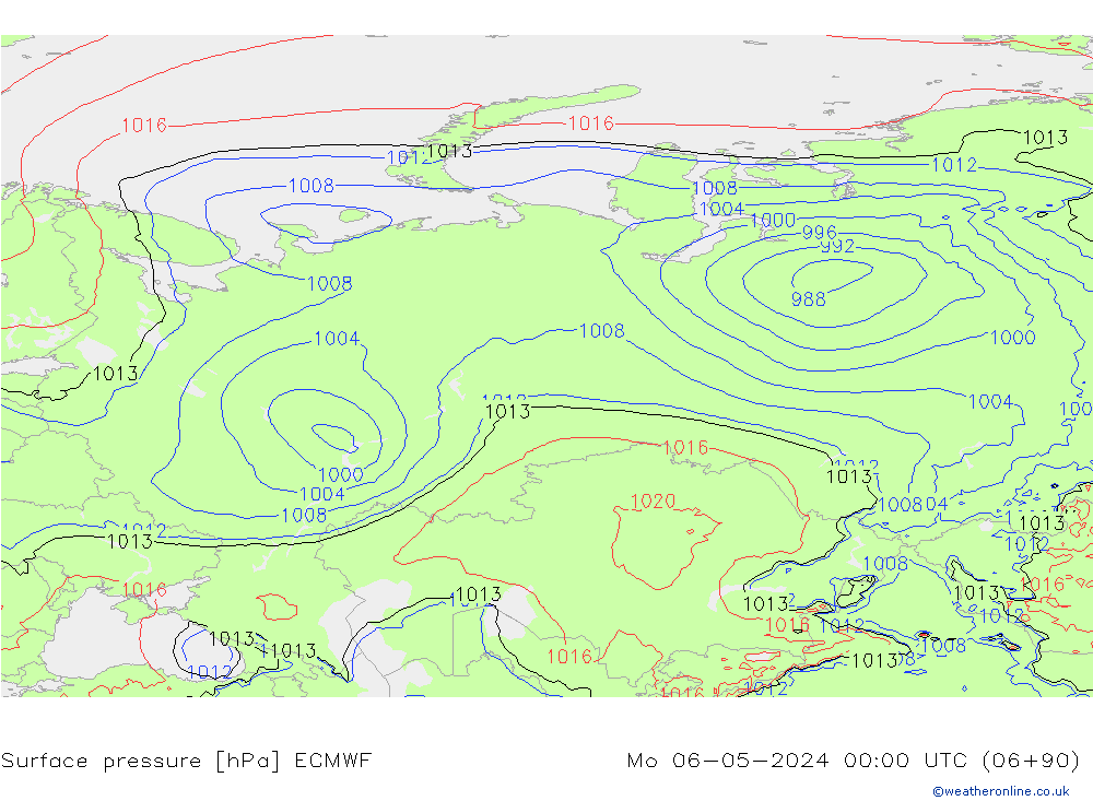 Surface pressure ECMWF Mo 06.05.2024 00 UTC