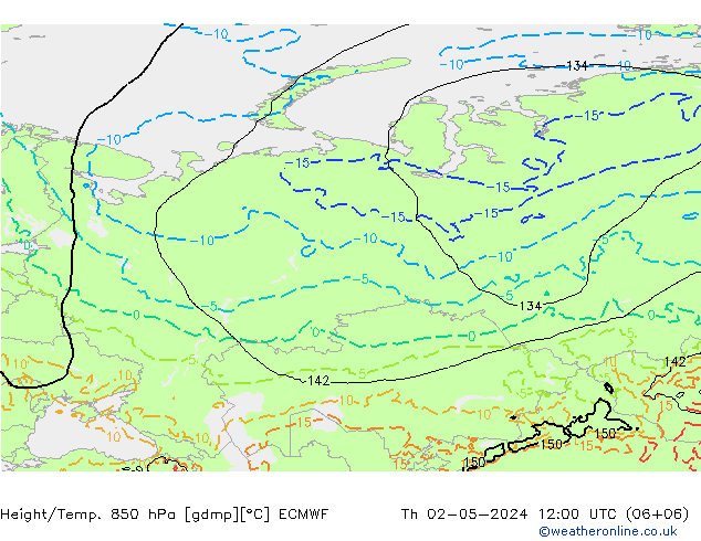 Z500/Rain (+SLP)/Z850 ECMWF  02.05.2024 12 UTC