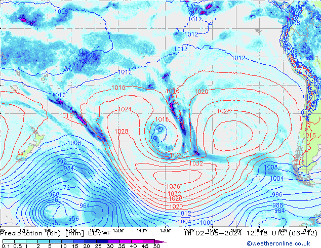 Z500/Rain (+SLP)/Z850 ECMWF jeu 02.05.2024 18 UTC