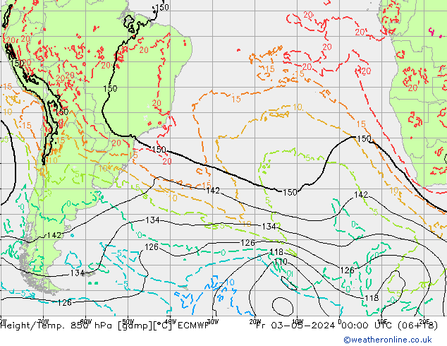 Z500/Rain (+SLP)/Z850 ECMWF Fr 03.05.2024 00 UTC