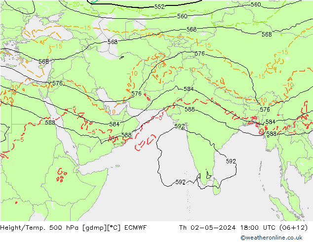 Z500/Rain (+SLP)/Z850 ECMWF jue 02.05.2024 18 UTC