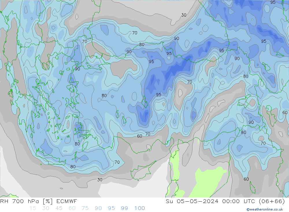 RH 700 hPa ECMWF Su 05.05.2024 00 UTC