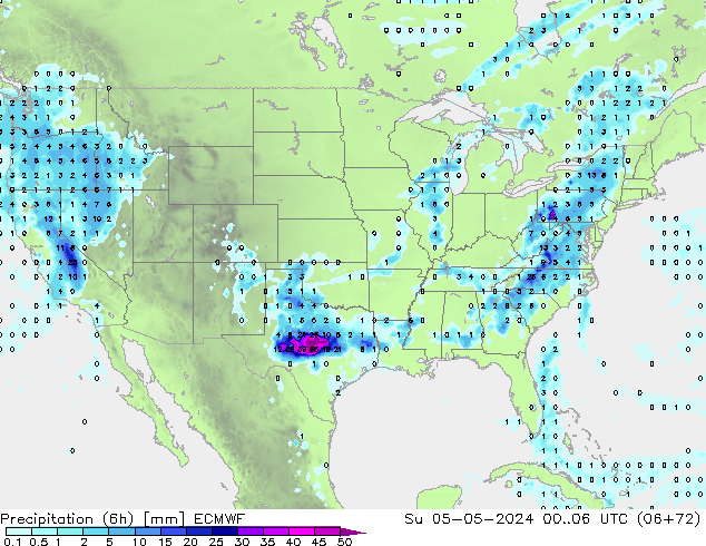 Z500/Rain (+SLP)/Z850 ECMWF Su 05.05.2024 06 UTC