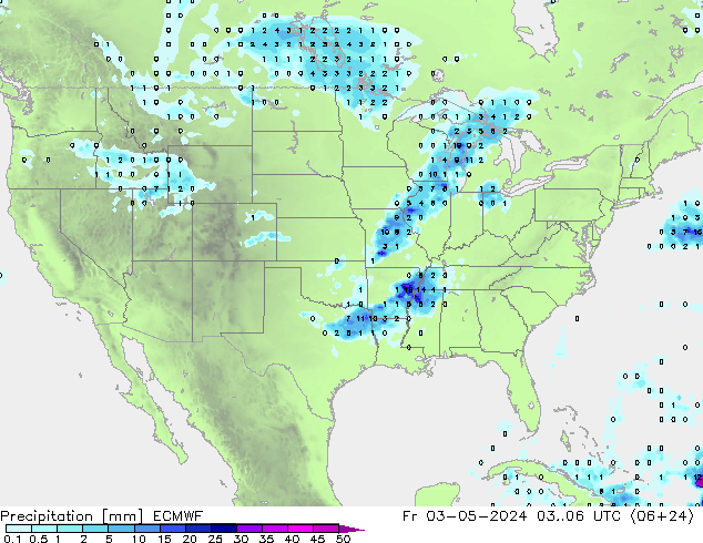 precipitação ECMWF Sex 03.05.2024 06 UTC