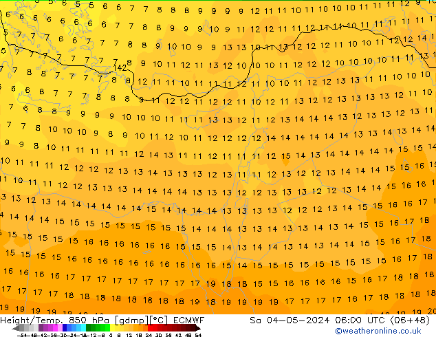 Z500/Rain (+SLP)/Z850 ECMWF Sa 04.05.2024 06 UTC