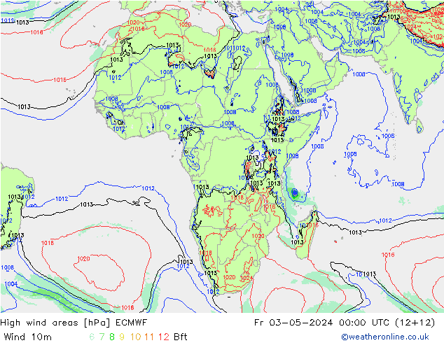 High wind areas ECMWF Fr 03.05.2024 00 UTC