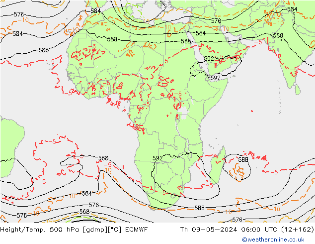 Z500/Rain (+SLP)/Z850 ECMWF Th 09.05.2024 06 UTC