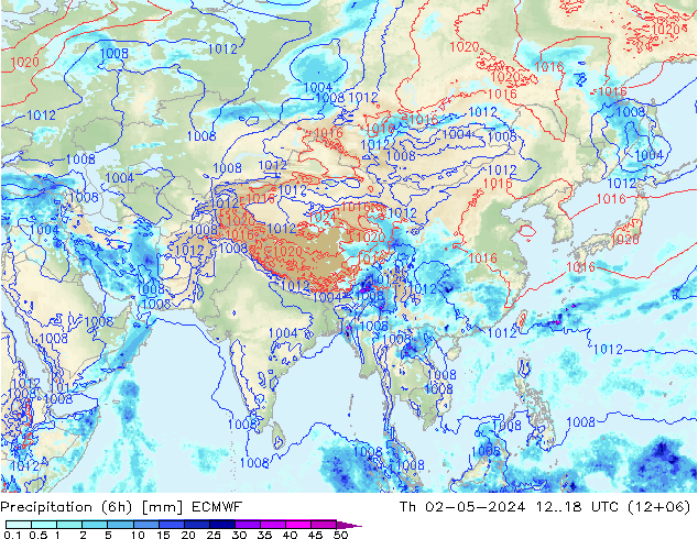 Z500/Rain (+SLP)/Z850 ECMWF jue 02.05.2024 18 UTC