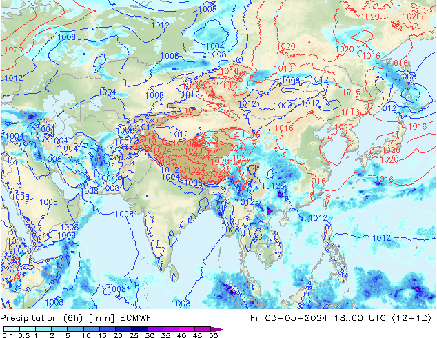 Z500/Rain (+SLP)/Z850 ECMWF ven 03.05.2024 00 UTC