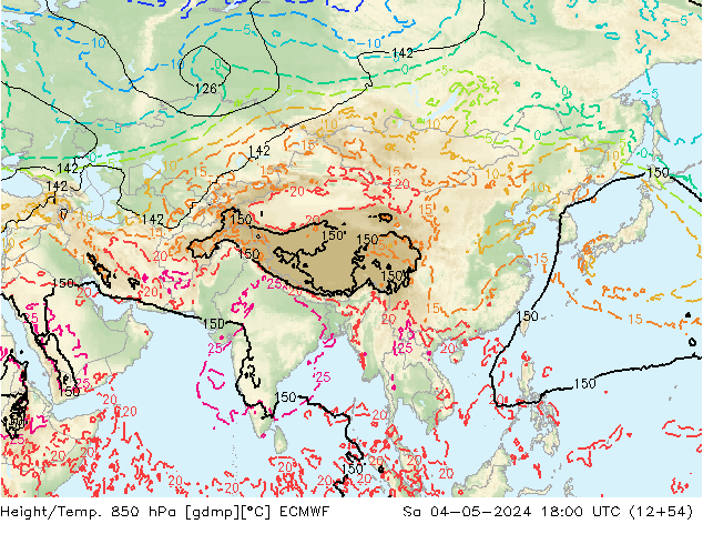 Z500/Regen(+SLP)/Z850 ECMWF za 04.05.2024 18 UTC