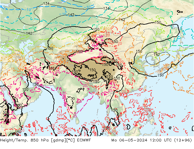 Z500/Rain (+SLP)/Z850 ECMWF Seg 06.05.2024 12 UTC