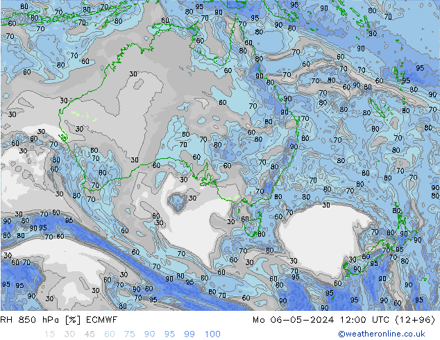 RH 850 hPa ECMWF Mo 06.05.2024 12 UTC