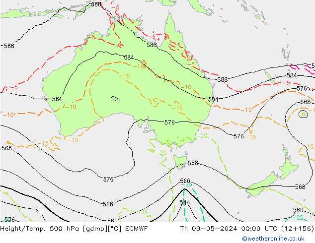 Z500/Rain (+SLP)/Z850 ECMWF Th 09.05.2024 00 UTC