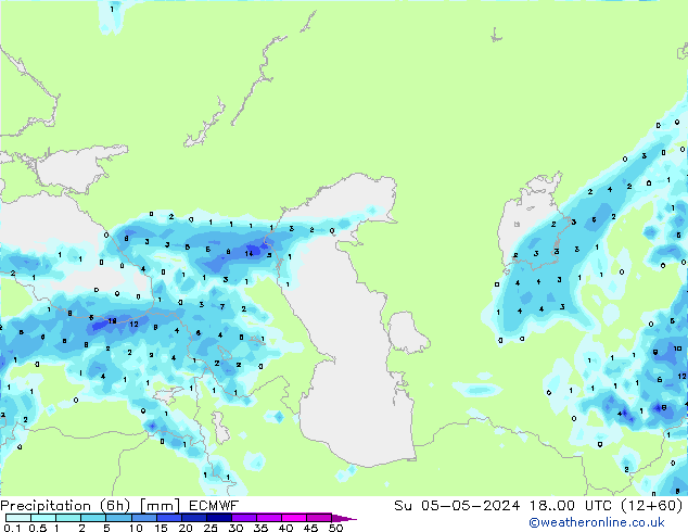 Precipitação (6h) ECMWF Dom 05.05.2024 00 UTC