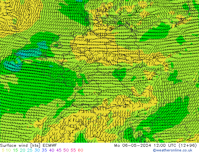 Vento 10 m ECMWF lun 06.05.2024 12 UTC