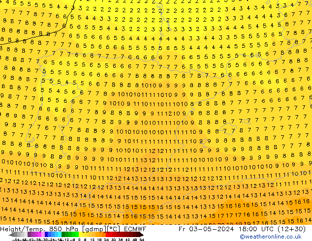 Z500/Rain (+SLP)/Z850 ECMWF ven 03.05.2024 18 UTC