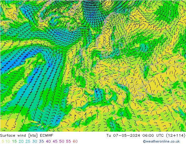  10 m ECMWF  07.05.2024 06 UTC