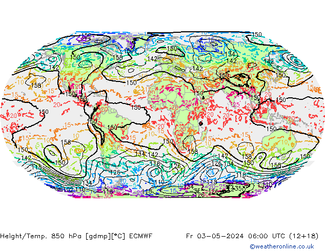 Z500/Rain (+SLP)/Z850 ECMWF Fr 03.05.2024 06 UTC