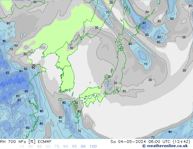 RH 700 hPa ECMWF So 04.05.2024 06 UTC