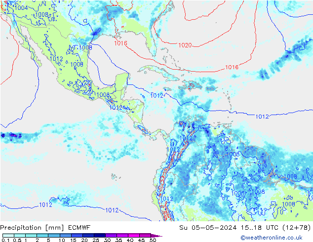 Precipitation ECMWF Su 05.05.2024 18 UTC