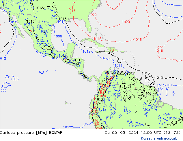 Bodendruck ECMWF So 05.05.2024 12 UTC