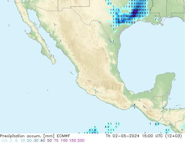 Precipitación acum. ECMWF jue 02.05.2024 15 UTC