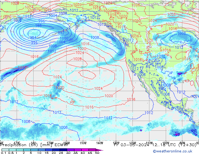 Z500/Rain (+SLP)/Z850 ECMWF vie 03.05.2024 18 UTC