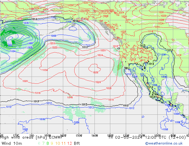 High wind areas ECMWF Th 02.05.2024 12 UTC