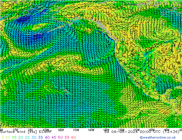 Rüzgar 10 m ECMWF Cts 04.05.2024 00 UTC