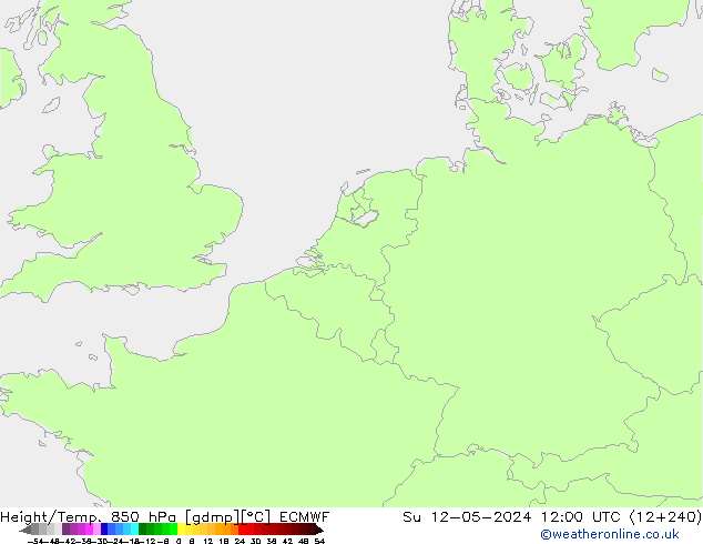 Height/Temp. 850 hPa ECMWF Su 12.05.2024 12 UTC