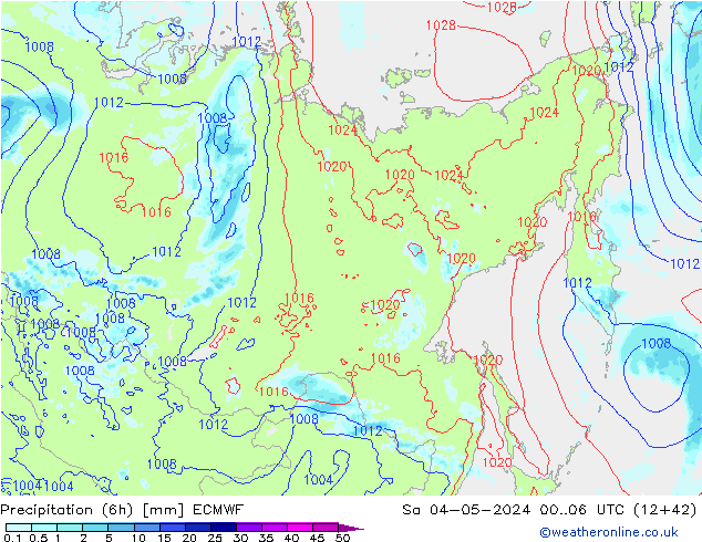 Z500/Rain (+SLP)/Z850 ECMWF сб 04.05.2024 06 UTC