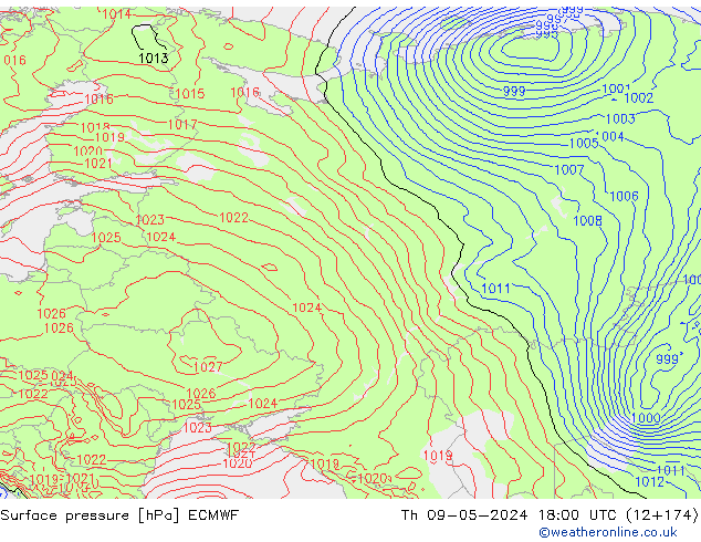 pression de l'air ECMWF jeu 09.05.2024 18 UTC