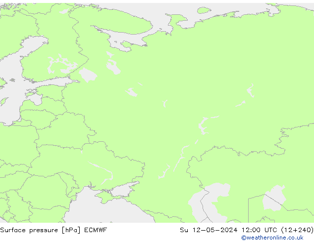 Presión superficial ECMWF dom 12.05.2024 12 UTC