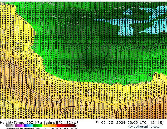 Z500/Rain (+SLP)/Z850 ECMWF ven 03.05.2024 06 UTC