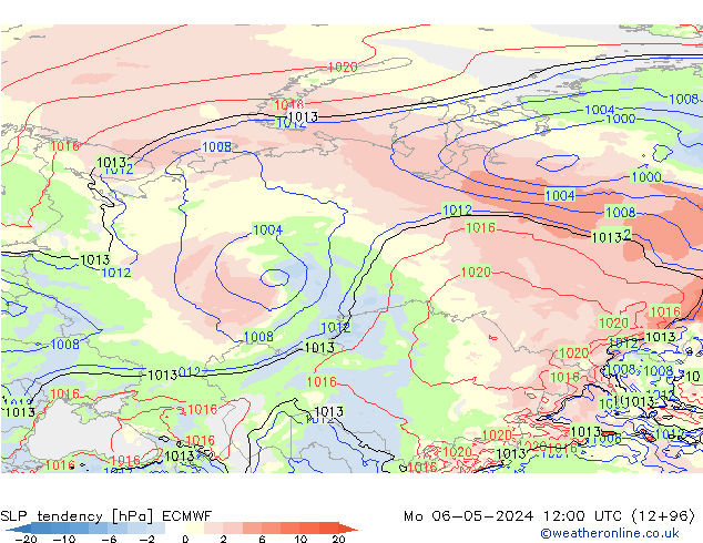 тенденция давления ECMWF пн 06.05.2024 12 UTC