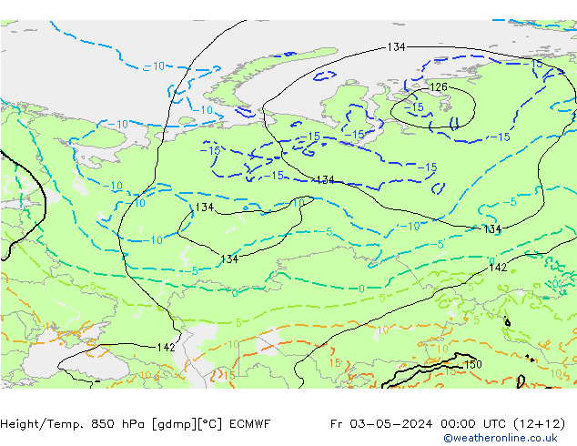 Z500/Rain (+SLP)/Z850 ECMWF пт 03.05.2024 00 UTC