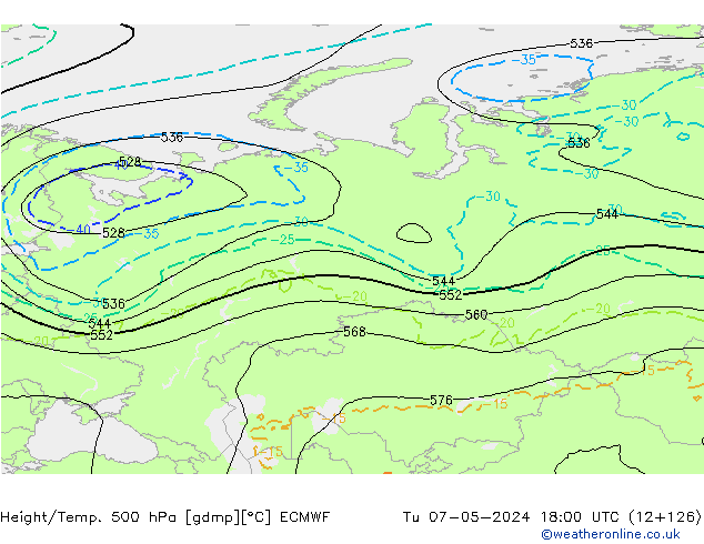 Z500/Rain (+SLP)/Z850 ECMWF ��� 07.05.2024 18 UTC