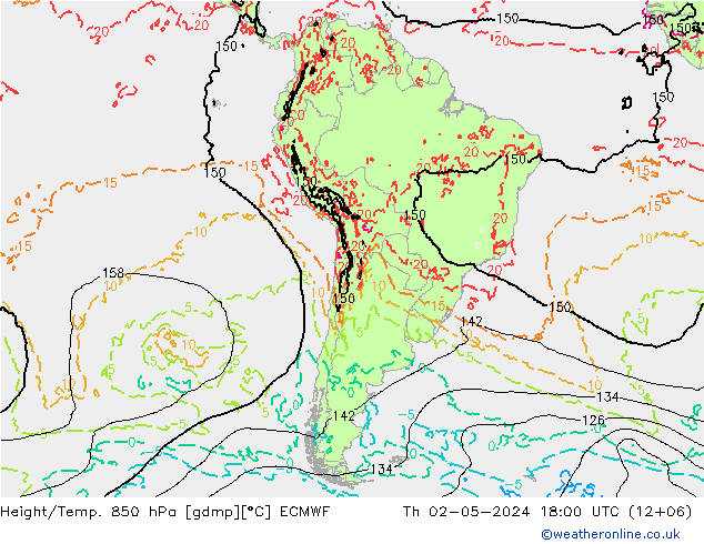 Z500/Rain (+SLP)/Z850 ECMWF чт 02.05.2024 18 UTC