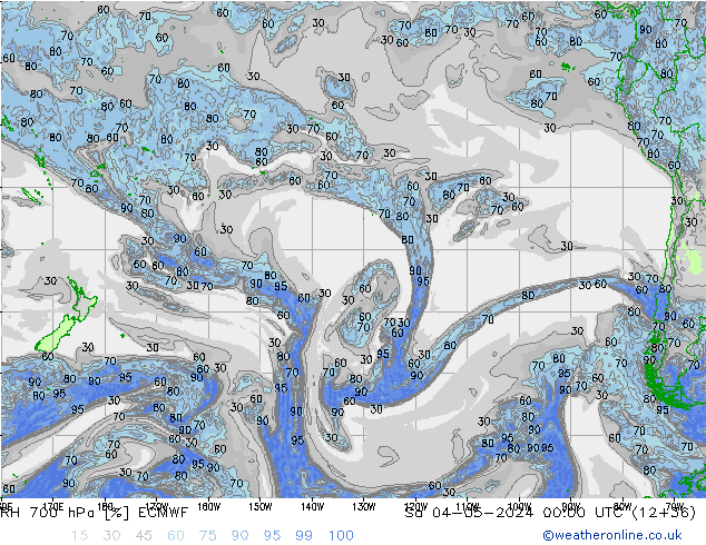 Humidité rel. 700 hPa ECMWF sam 04.05.2024 00 UTC