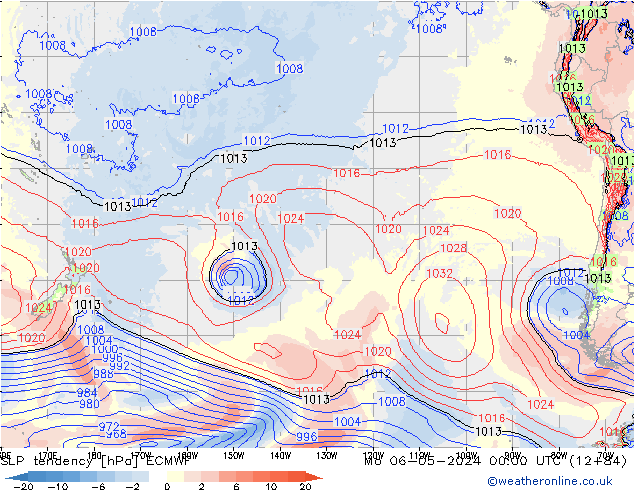 Druktendens (+/-) ECMWF ma 06.05.2024 00 UTC