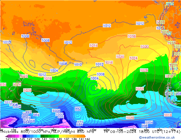 Thck 850-1000 hPa ECMWF Th 09.05.2024 18 UTC