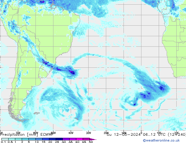 Precipitation ECMWF Su 12.05.2024 12 UTC